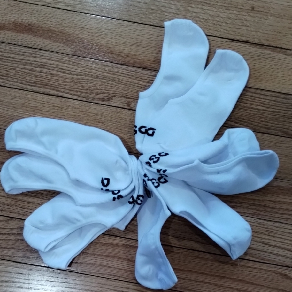 5 Pair DSG No Show Socks White Size 5-7 Nwot